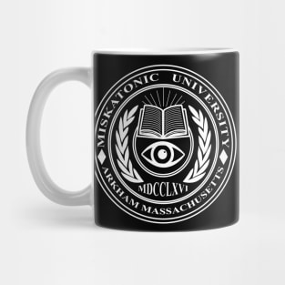 Miskatonic university Crest White - HP Lovecraft Mug